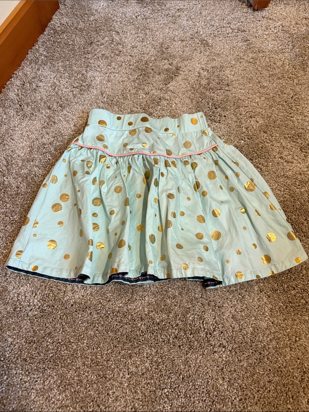 Matilda Jane Mint Green Polka Dot Skirt 4T LIKE NEW